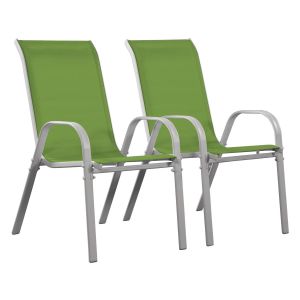 Juego de 2 sillas jardín textileno "cordoba" - phoenix - verde