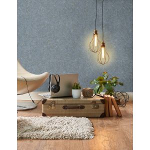 Papel pintado tnt textura desgaste oldwall azul