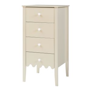 Cajonera luspoo 4 cajones mdf 82x40x40cm - blanco crema [en.casa]