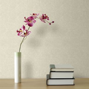 Papel pintado tnt esterilla con efecto textil beige