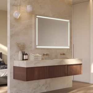 LEDimex-espejo viena 100x80 cuadrado frontal triLED aluminio