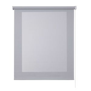 Estor screen, estor enrollable con tejido técnico gris, 180 x 180cm
