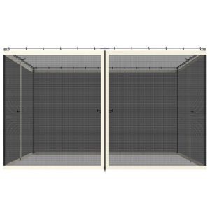 4 paneles mosquitera carpa 335x0x207cm poliéster, nylon Outsunny