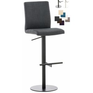 Taburete de bar moderno de tela gris - 40x49 cm