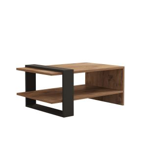 Mesa baja de madera "ova" - 80 x 55 x 35 cm - marrón
