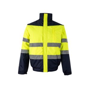 Cazadora bicolor av m azul marino/amarillo fluor