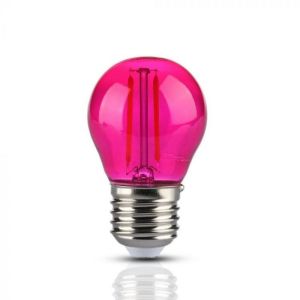 Bombilla LED E27 filamento 2w g45 rosa - silamp