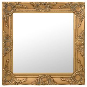 vidaXL espejo de pared estilo barroco dorado 50x50 cm