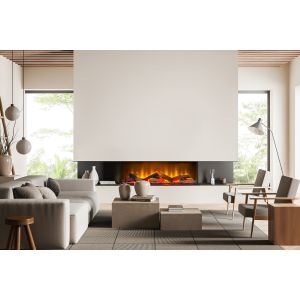 Chimenea eléctrica de pared panorámica acantha aspire 100