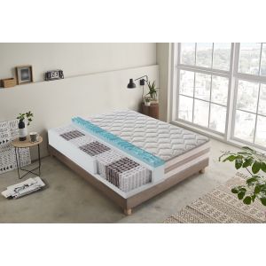 Colchón 150x190 muelles y viscoelástico 9 zonas de confort 25 cm de altura
