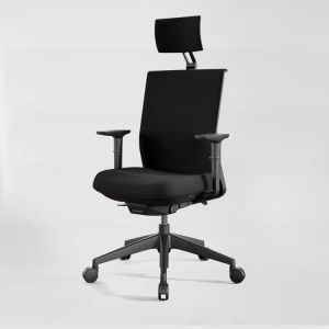 Actiu stay tapizada silla profesional carbon black - con cabezal, 3 d