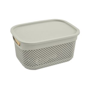 Cesta mediana rectangular con tapa 6,6 litros 7house