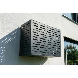 Cubierta de aire acondicionado aneto arlberg de aluminio gris con panel inf