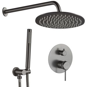 Rea juego de ducha oculto lungo grip gun grey + box, 25x16x36 cm