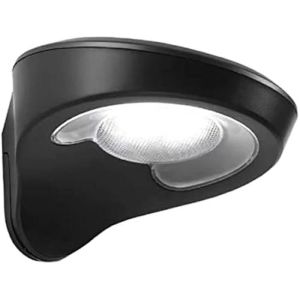 Aplique solar 2w 200lm 6500k con sensor color negro