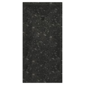 Ondee - plato de ducha nola 3  - 90x180 - resina - terrazo negro