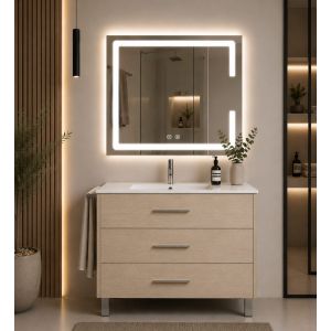 Mueble de baño con lavabo ribera sin espejo 50x40 cm estepa