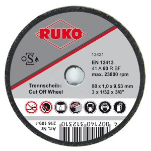 Ruko-216107-2-pack de 25 discos de corte 125 x 1,6 mm