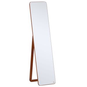 Espejo de pie pino, vidrio nogal 37x43x156 cm