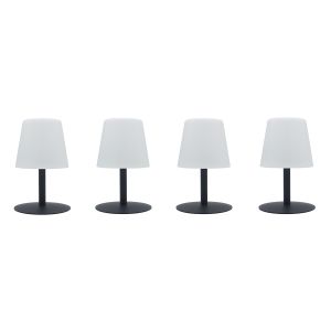 Conjunto de 4 lámparas de mesa LED inalámbricas h25cm 4x standy mini rock