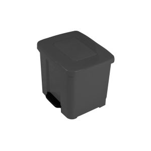 35l | gris oscuro | cubo de basura para el reciclaje – basurero con pedal