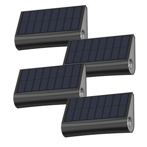 Juego de 4 apliques solares de pared 100lm twily