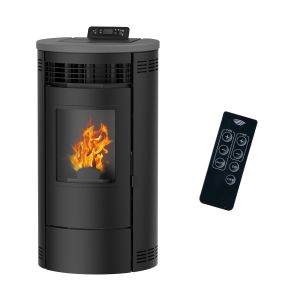 Estufa de pellets flavia 15 kw sannover negro