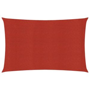 vidaXL toldo de vela hdpe rojo 160 g/m² 2,5x5 m