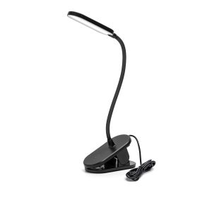 Aigostar luz de lectura LED clip 360° brazo flexible 3 modos usb recargable