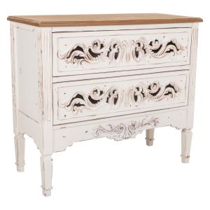 Cómoda de madera blanca 86x38x76