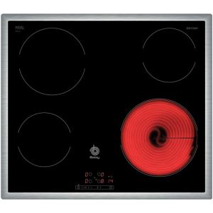 Vitrocerámica balay 3eb720xr 60 cm 4 zonas negra/inox