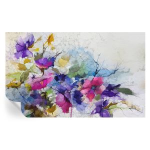 Murales autoadhesivos flores abstractas 416x254 tulup