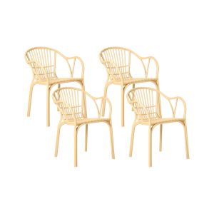 Conjunto de 4 sillas de jardín andora beige