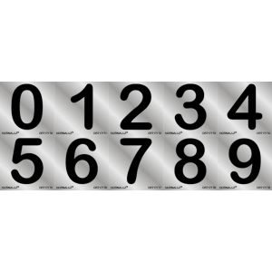 Señal numero 8 acero inox adhesivo 5cm rd717178
