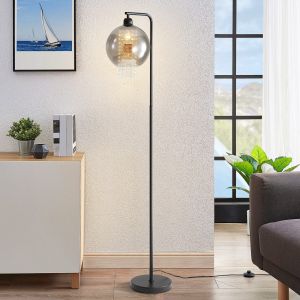 Nettlife lámpara de pie negro 163.5x45