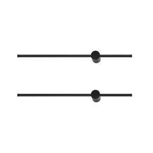 Nettlife aplique pared negra LED 100x6