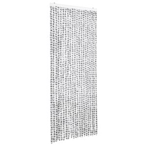 vidaXL cortina mosquitera de chenilla gris claro y oscuro 90x220 cm