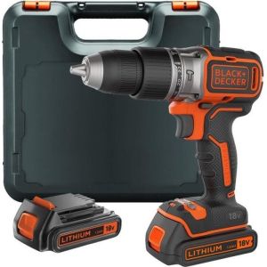 Taladro percutor inalámbrico black & decker bl188kb - 18v - 2x baterías - c
