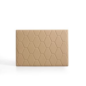 Cabecero ágata para cama de 80 de polipiel camel 115x115x8. Matris