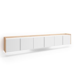 Mueble tv, 309x35x50cm, colgado, suspendido, LED rf4607
