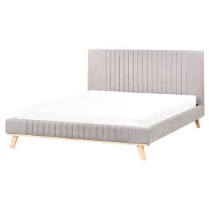 Cama chenilla talence 160 x 200 cm gris claro