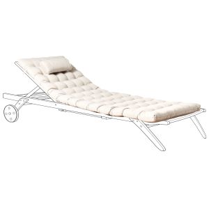 Cojín para tumbona cesana premium 192 x 56 cm beige claro