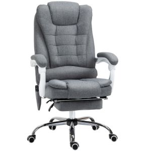 Silla de oficina 65x70x119 cm poliéster, espuma color gris vinsetto