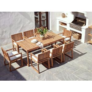 Conjunto de comedor blanco crema sassari ii premium