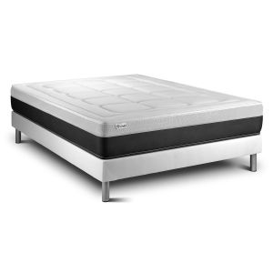Conjunto form 140 x 200 cm somier kit blanco