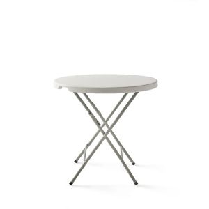 Mesa plegable portátil multifuncional, ø80x74cm, blanco
