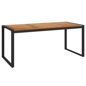 vidaXL mesa de jardín con patas en u madera maciza acacia 180x90x75 cm