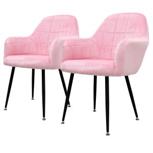 2x juego sillones de comedor rosa ecd germany