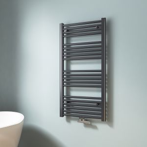Emke radiador toallero agua caliente tubo redondo antracita 100x50cm
