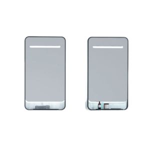 Espejo tri LED concept con wireless LED antivaho 80x90 marco negro